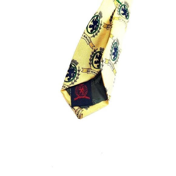 Tommy Hilfiger Red‎ Yellow Golf Print Wide Italian Silk Tie - Picture 4 of 7